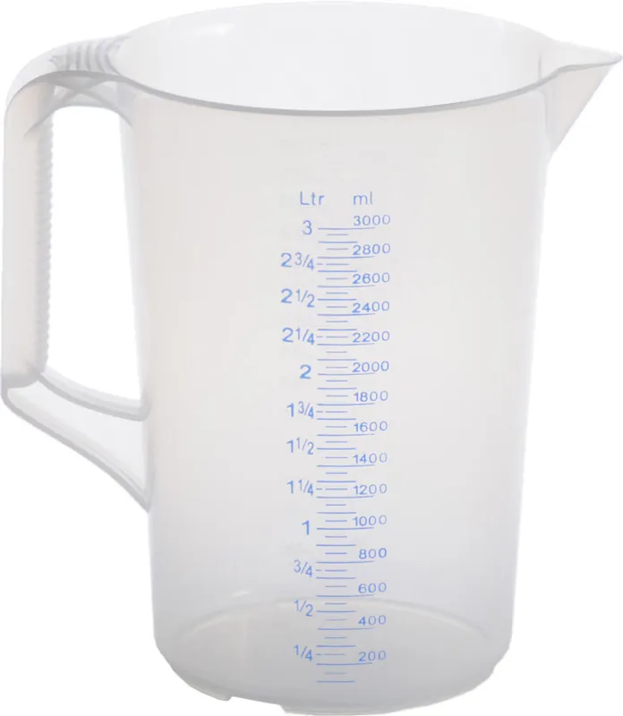 Sonderaktion Hünersdorff Messbecher transparent Fassungsvermögen: 3 Liter
