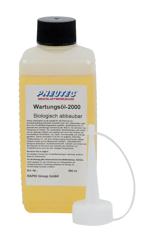Pneutec Wartungsöl 2000 für alle Druckluftrotoren, 0,25 l Sale