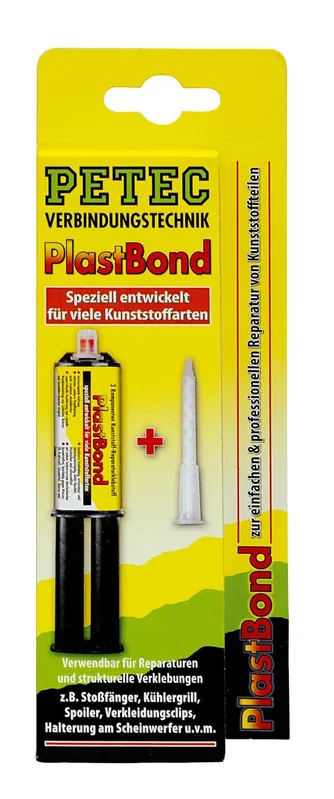 Kracherpreis PETEC 2 Komponenten Kleber PlastBond, 24 ml, Doppelspritze SB-Karte