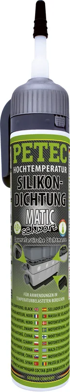 Solange Der Vorrat Reicht PETEC Hochtemperatur-Silikon schwarz Inhalt: 200 ml