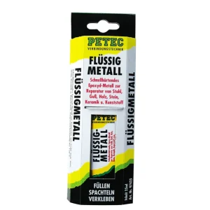 Markenprodukt PETEC Epoxyd-Metall FLÜSSIGMETALL  Inhalt: 25 ml
