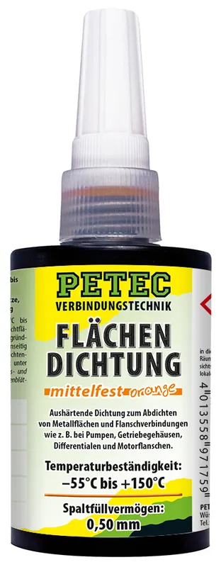 PETEC Flächendichtung mittelfest orange Inhalt: 250 ml Markenware