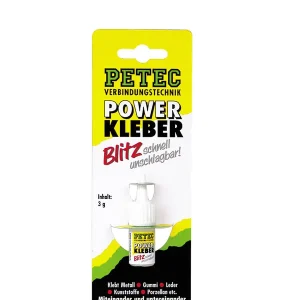 PETEC Sekundenkleber POWER KLEBER Inhalt: 10 g SB-Karte Neuheit