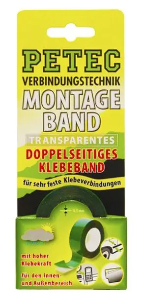 Sofort Bestellen PETEC Doppelseitiges Hochleistungs-Klebeband transparent, 2 m
