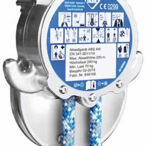 ARTEX Abseilgerät ABS 4 W mit Wirbelaufhäung und Stahl-Oval-Schraubkarabiner EN 362 Direktkauf