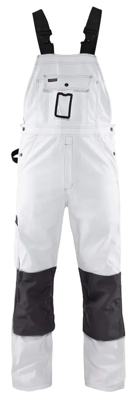 Sichere Zahlung Blakläder Maler Latzhose 2611 weiß/dunkelgrau
