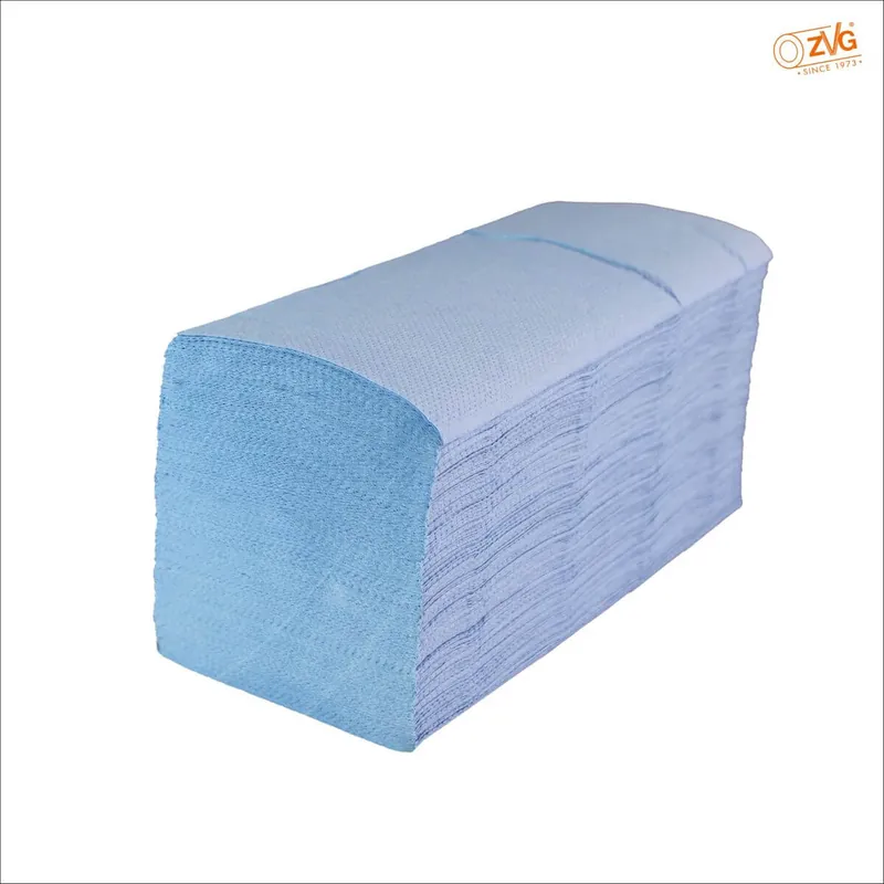 Beliebt ZVG Falthandtücher 2-lag ZZ-Faltung 250 x 230 mm Farbe: blau