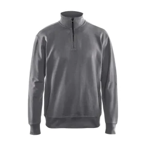 Solange Der Vorrat Reicht Blakläder Sweatshirt mit Half-Zip 3369 grau Größe: 3XL