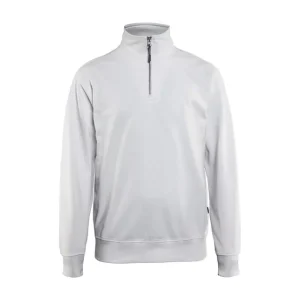 Bestpreis Blakläder Sweatshirt mit Half-Zip 3369 weiß  Größe: 3XL