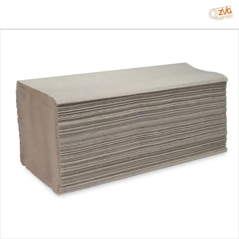 ZVG Falthandtücher 1-lagig ZZ-Faltung natur 250 x 230 mm, 5000 Blatt Neu
