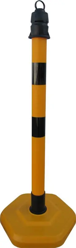 TEMKA Absperrpfosten Multi-Max gelb/schwarz, 63 x 1000 mm Nur Für Kurze Zeit