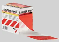 Preis Gesenkt Schuller Absperrband Barrier Tape rot/weiß Maße: 80 mm x 500 m
