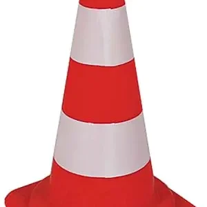 Rabatt profibau Leitkegel tagesleuchtend rot/weiß Höhe: 750 mm