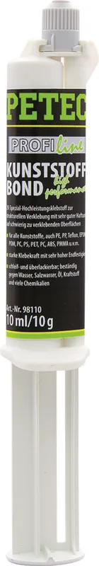 Neue Kollektion PETEC Kunststoffbond HIGH PERFORMANCE, Doppelspritze, 10 ml (Mischverhältnis 10:1)