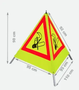Angebot Gottlieb Nestle Warnpyramide leicht gelb Seitenlänge: 900 mm, Ausführung Rauchverbot