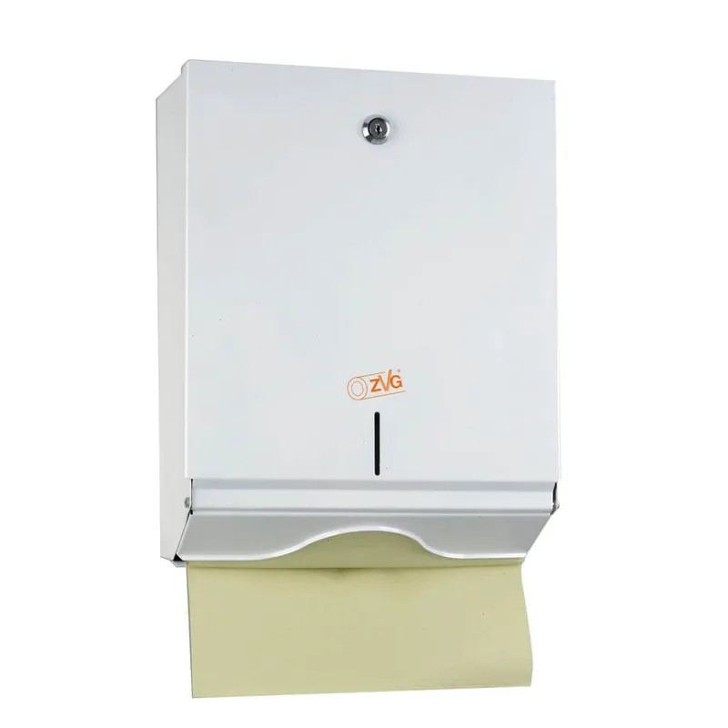 ZVG Falthandtuchspender Stahlblech weiß 270 x 350 x 130 mm Letzte Chance