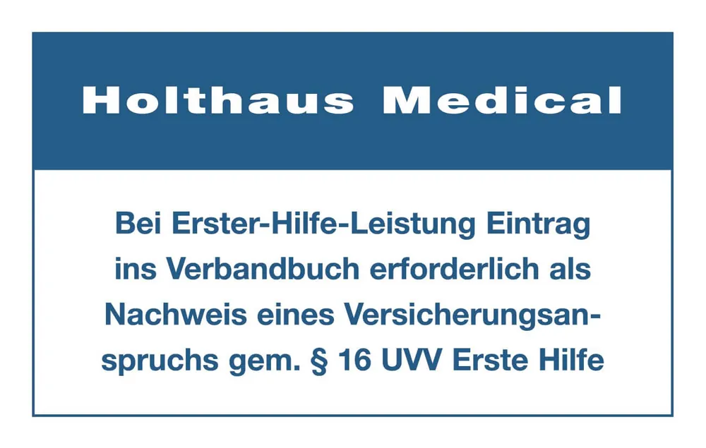 Preisknaller Holthaus Medical Aufkleber Eintrag Verbandbuch 60 x 100 mm