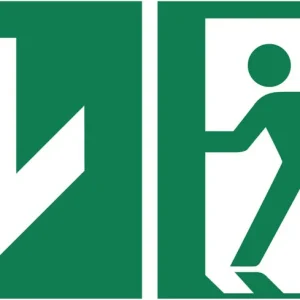 Ausverkauf Holthaus Medical Rettungszeichen Notausgang nachleuchtend 200 x 400 mm
