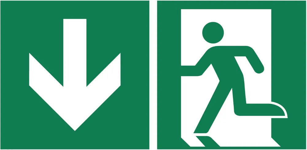 Ausverkauf Holthaus Medical Rettungszeichen Notausgang nachleuchtend 200 x 400 mm