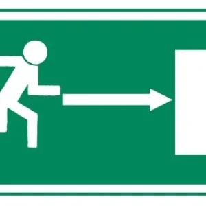 Holthaus Medical Rettungszeichen Rettungsweg rechts nachleuchtend 200 x 400 mm Neu Im Sortiment