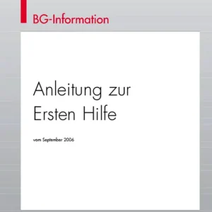 Sonderaktion Holthaus Medical Anleitung Erste Hilfe nach BGI 503