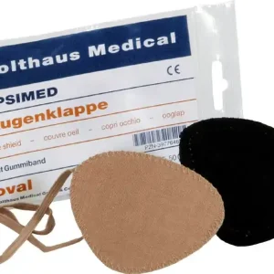 Holthaus Medical YPSIMED Augenklappe schwarz oval mit Gummiband Mega-Angebot