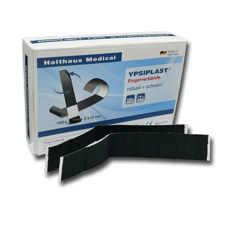 Expressversand Holthaus Medical YPSIPLAST® Fingerverbände 2 x 12 cm, robust + schwarz
