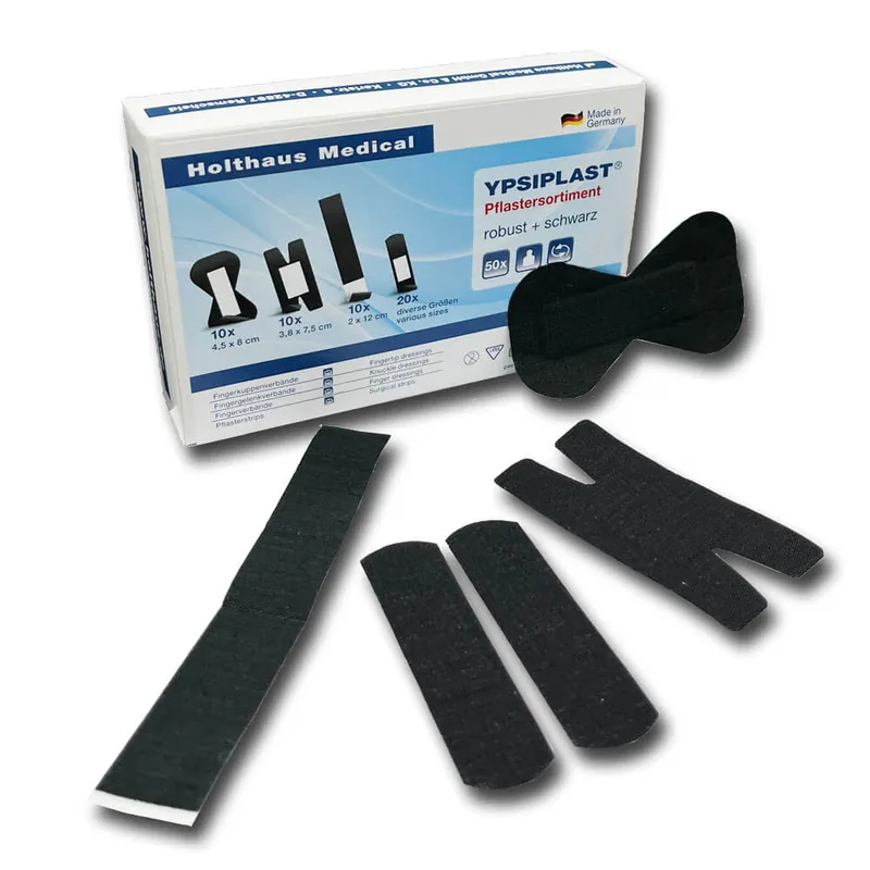 Holthaus Medical YPSIPLAST® Pflastersortiment 50-teilig robust + schwarz Geprüft