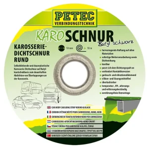 Aktuell PETEC Karosseriedichtschnur 10 mm x 10 m schwarz