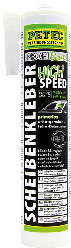 Geprüft PETEC Scheibenkleber high speed, 290 ml Kartusche