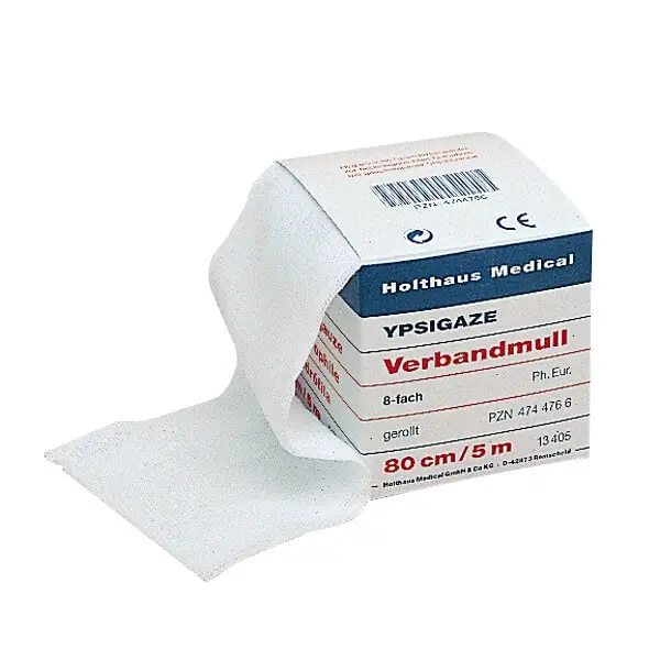 Holthaus Medical YPSIGAZE Verbandmull 8-fach gerollt Größe: 10 cm x 10 m Heißes Angebot