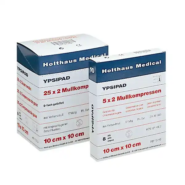 Aktuell Holthaus Medical YPSIPAD Mullkompresse 8-fach steril 50er Pack Größe: 10 x 10 cm