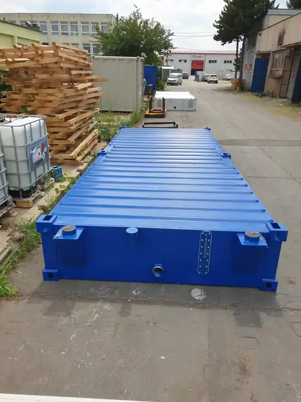 Preisreduziert Containex Fäkalientank 20 ft Enzianblau