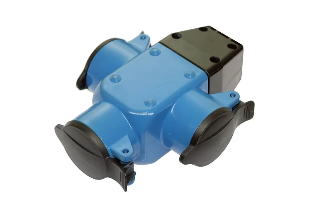 Top-Seller as-Schwabe 3-fach Aktions-Verteilersteckdose, blau