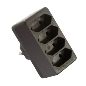 Top-Seller as-Schwabe 4-fach Eurostecker, schwarz Farbe: schwarz