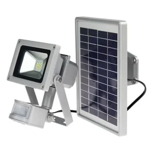as-Schwabe Chip LED Strahler mit Solar-Panel und Bewegungsmelder 10 Watt, 550 Lumen Neue Ware