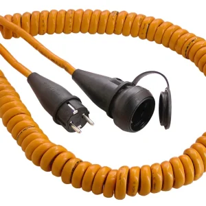 as-Schwabe Baustellen-Spiralkabel H07BQ-F 3G2,5, 1 - 5 m, orange Kabel: 3x2 Letzte Chance