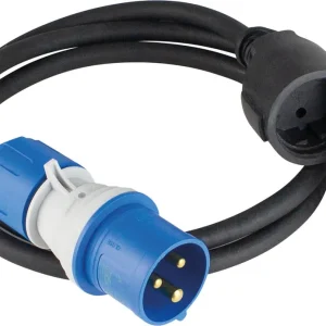 as-Schwabe CEE-Adapterleitung powerlight 1,5m, schwarz mit CEE-Stecker und Schukosteckdose Sale