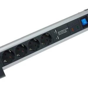 as-Schwabe 4-fach Tisch-Steckdosenleisten ALUX H05VV-F 3G1,5, 1,5 m Beliebt