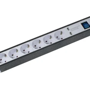 as-Schwabe 6-fach Steckdosenleiste FLASH H05VV-F 3G1,5, 1,5 m mit 2 x USB Preis Gesenkt