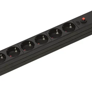 Rabatt as-Schwabe Steckdosenleiste 8-fach, 19 Zoll RACK 3 m H05VV-F 3G1,5 schwarz mit ÜS