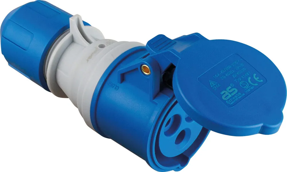 Sonderangebot as-Schwabe CEE-Kupplung 230V/16A, blau powerlight