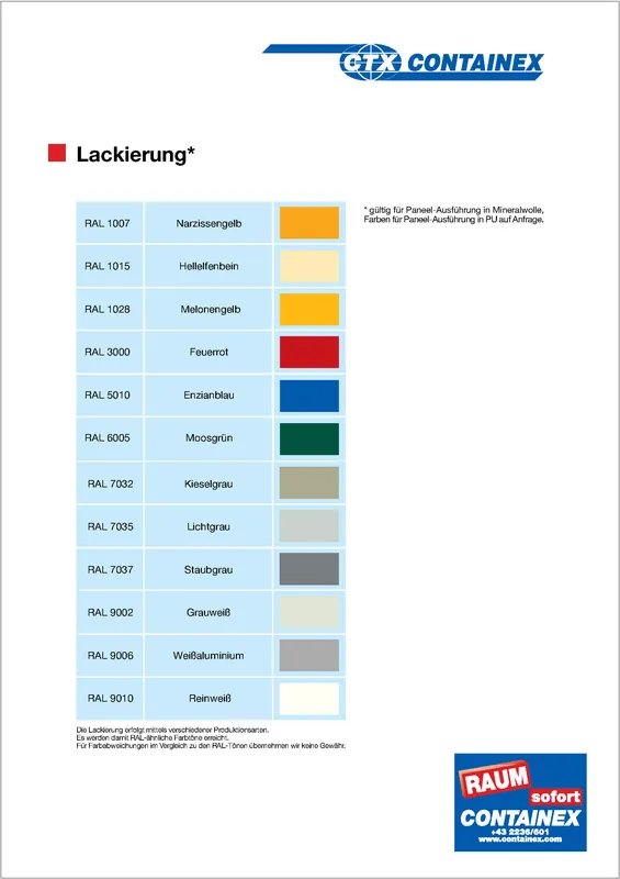 Ausverkauf Containex Lackierung RAL 9002 Grauweiß für Büro - und Sanitärcontainer 10ft
