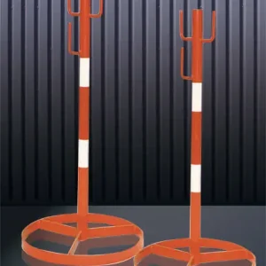 Eichinger Absperrbock 1807, lackiert, Höhe 1000 mm 3 Haken rot-weiss Markenware