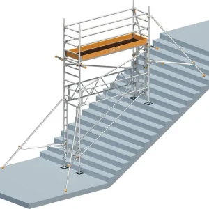 Zertifiziert Layher Steigtechnik Uni Standard mit Treppen-Kit SH=3 m