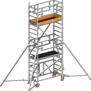 Zertifiziert Layher Steigtechnik Fertiggerüst Zifa P2 Safety Plus mit Doppelgelände + Gerürststütze 5,61 m