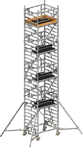 Sonderaktion Layher Steigtechnik Universalgerüst Uni Kompakt P2 Safety Plus mit Doppelgeländer + Gerüststützte 10,20 m