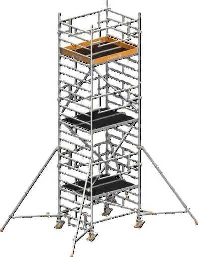 Top-Seller Layher Steigtechnik Universalgerüst Uni Kompakt P2 Safety Plus mit Doppelgeländer + Gerüststützte 7,20 m