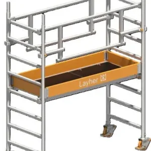 Bestseller Layher Steigtechnik Fahrgerüst Uni Leicht P2 Safety Plus mit Doppelgeländer 3,11 m