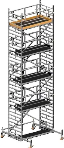 Versand Am Gleichen Tag Layher Steigtechnik Universalgerüst Uni-Breit P2 Safety Plus mit Doppelgeländer 10,38 m